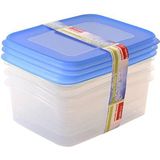 Sunware - Club Cuisine diepvriesdozenset set van 3 1,2L transparant blauw