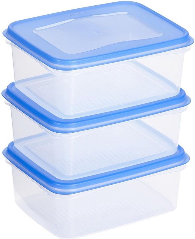 Sunware - Club Cuisine diepvriesdozenset set van 3 1,2L transparant blauw