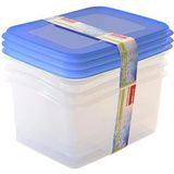 Sunware - Club Cuisine diepvriesdozenset set van 3 1,5L transparant blauw