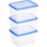Sunware - Club Cuisine diepvriesdozenset set van 3 1,5L transparant blauw
