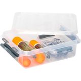 Sunware Q line opbergbox 1L transparant metaal x 6