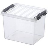 Sunware - Q-line opbergbox 3L transparant metaal - 20 x 15 x 14,3 cm