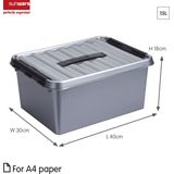 Sunware - Q-line opbergbox 15L metaal zwart - 40 x 30 x 18 cm