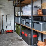 Sunware - Q-line opbergbox 15L metaal zwart - 40 x 30 x 18 cm