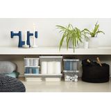 Sunware - Q-line opbergbox 9L transparant metaal - 30,7 x 20 x 22,3 cm