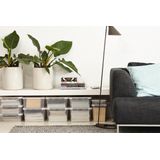 Sunware - Q-line opbergbox 12L transparant metaal - 40 x 30 x 14 cm