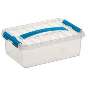 Sunware - Q-line opbergbox 4L transparant blauw - 30 x 20 x 10,4 cm