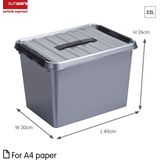 Sunware - Q-line opbergbox 22L metaal zwart - 40 x 30 x 26 cm