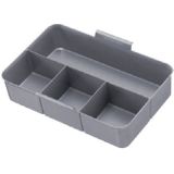 Sunware - Q-line opbergbox met inzet 9L transparant metaal - 30,7 x 20 x 22,3 cm