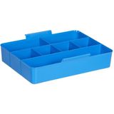 Sunware - Q-line opbergbox met inzet 15L transparant blauw - 40 x 30 x 18 cm