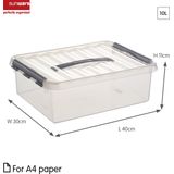 Sunware - Q-line opbergbox 10L transparant metaal - 40 x 30 x 11 cm