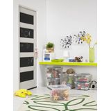 Sunware - Q-line opbergbox 38L transparant metaal - 40 x 40 x 40 cm