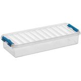 Sunware - Q-line Opbergbox 2,5L Transparant Blauw - 38,8 X 14,2 X 6,5 cm