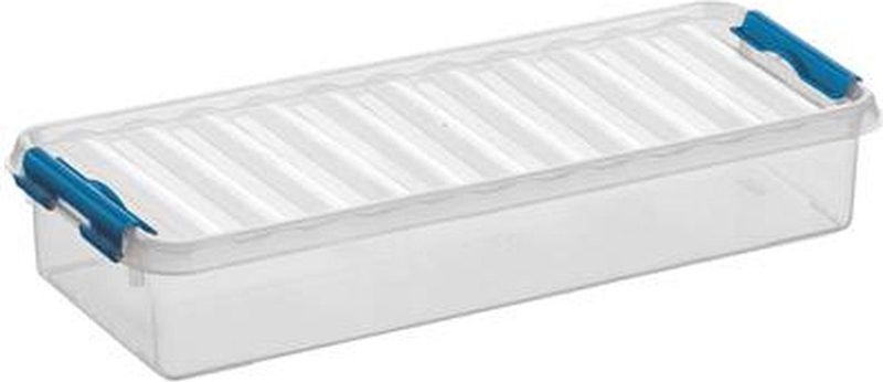 Sunware - Q-line Opbergbox 2,5L Transparant Blauw - 38,8 X 14,2 X 6,5 cm