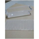 Sunware - Q-line opbergbox 3,5L transparant metaal - 38,8 x 14,2 x 9,2 cm