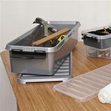 Sunware - Q-line opbergbox 6,5L metaal zwart - 48,5 x 19 x 10,5 cm