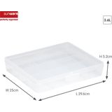 Sunware - Q-line opbergdoos 16 vaks transparant - 29,5 x 24,5 x 5,5 cm