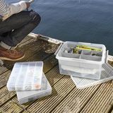 Sunware - Q-line opbergdoos 16 vaks transparant - 29,5 x 24,5 x 5,5 cm