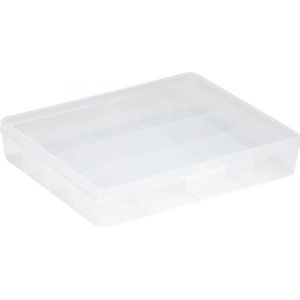 Sunware - Q-line opbergdoos 16 vaks transparant - 29,5 x 24,5 x 5,5 cm