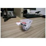 Sunware - Q-line opbergbox 0,4L transparant metaal - 11,8 x 7,7 x 6,2 cm