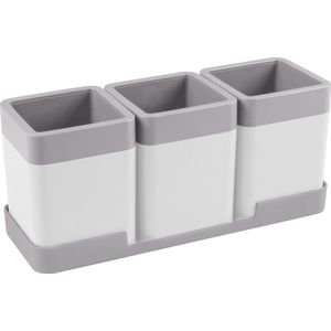 Sunware Sigma Home organizer set | wit/grijs | 0,6 liter | 3 stuks