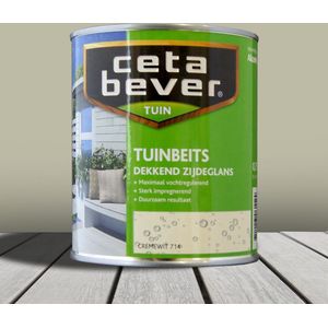 Cetabever Dekkende Tuinbeits - 0,75 liter - Cremewit