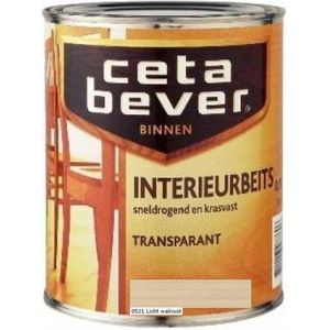 Cetabever Interrieurbeits - Transparant - Acryl -Licht Walnoot 0521 - 0,75 liter