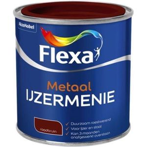 Flexa ijzermenie metaal roodbruin - 250 ml.