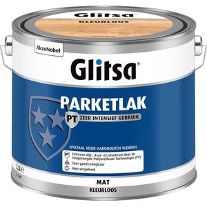 Glitsa Parketlak PT - Mat 2,5 liter - Transparante Lak & Olie