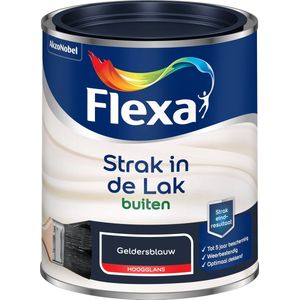 Flexa Strak in de Lak Hoogglans - Buitenverf - Geldersblauw - 0,75 liter