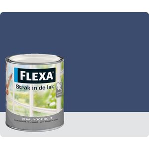 Flexa Strak In De Lak - Zijdeglans - Nachtblauw - 750 ml