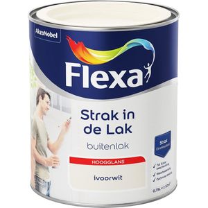 Flexa Strak In De Lak Hoogglans - Buitenverf - Ivoorwit - 0,75 liter