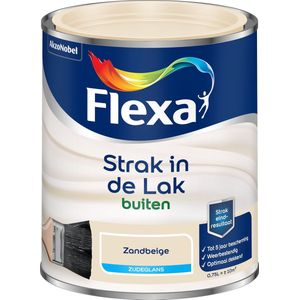 Flexa Strak in de Lak Zijdeglans - Buitenverf - Zandbeige - 750 ml