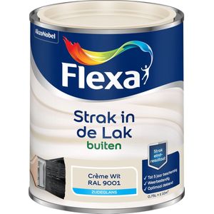 Flexa Strak in de Lak Zijdeglans - Buitenverf - Crème - 0,75 liter