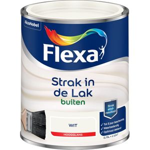 Flexa Strak in de Lak Hoogglans - Buitenverf - Wit - 0,75 liter