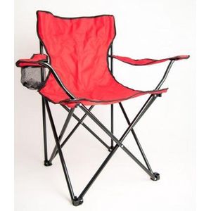 Strandstoel - Visstoel - Campeerstoel - Campingstoel - Inklapbaar - Inclusief draagtas - Rood