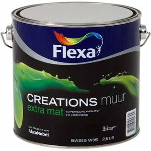 Flexa creations muurverf extra mat w05 - 2.5 liter