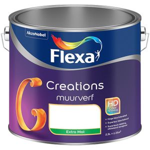 Flexa Creations Muurverf - Extra Mat 2,5 Liter Donkere kleur - Krijtverf