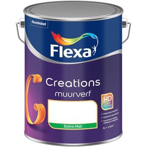 Flexa Creations Muurverf - Extra Mat 5 liter Donkere kleur - Krijtverf