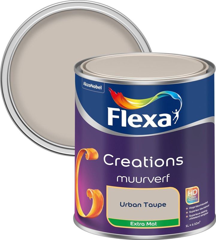 Flexa Creations - Muurverf Extra Mat - Urban Taupe - 1 liter