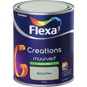 Flexa Creations - Muurverf Extra Mat - Early Dew - Groen - 1 liter