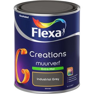 Flexa Creations - Muurverf Extra Mat - Industrial Grey - 1 liter
