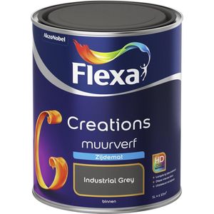Flexa Creations - Muurverf Zijdemat - 3036 - Industrial Grey - 1 liter