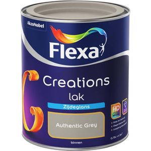 Flexa Creations Lak Zijdeglans - Authentic Grey 750 ml | 8711113106900 | Verf | Lakverf Binnen