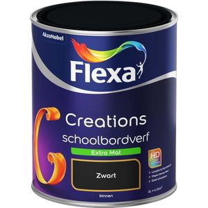 Flexa Creations - Muurverf Schoolbordverf - True Black - 1 liter