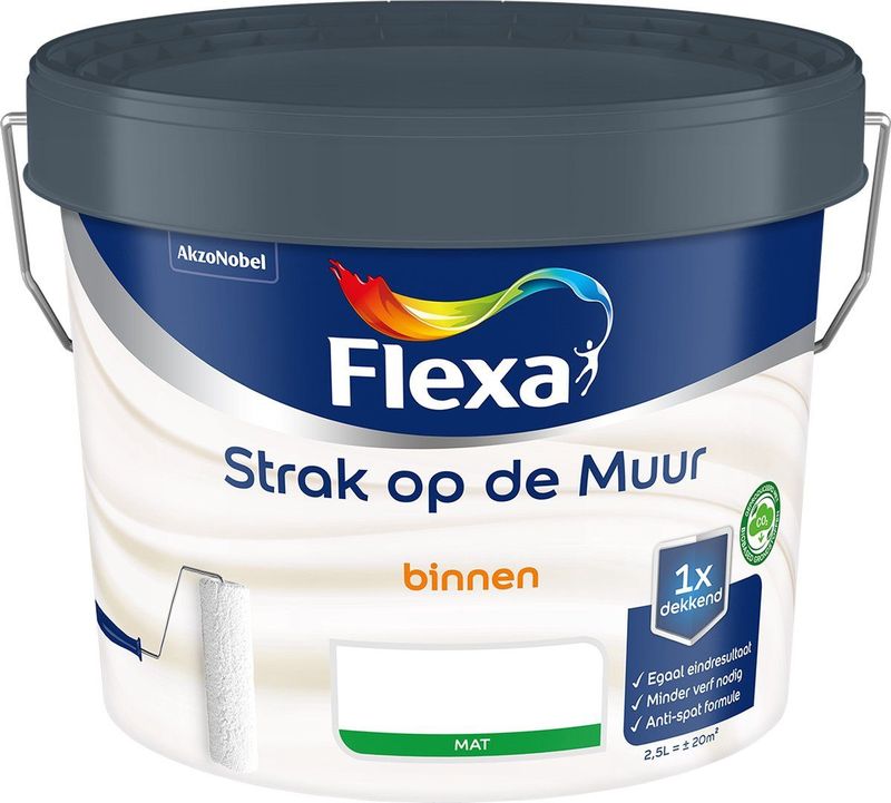 Flexa - Strak op de Muur - Binnenverf - Mat - Biobased - 1 L