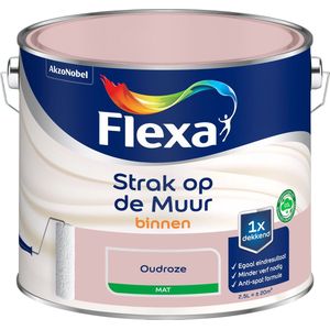 Flexa Muurverf Strak Op De Muur Mat Oudroze 2,5l