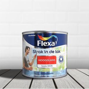 Flexa Strak in de Lak Binnenlak Hoogglans 500 ML Kleur - Deur & Kozijn Meubels Aflakken - Verfwinkel is tot 50% goedkoper