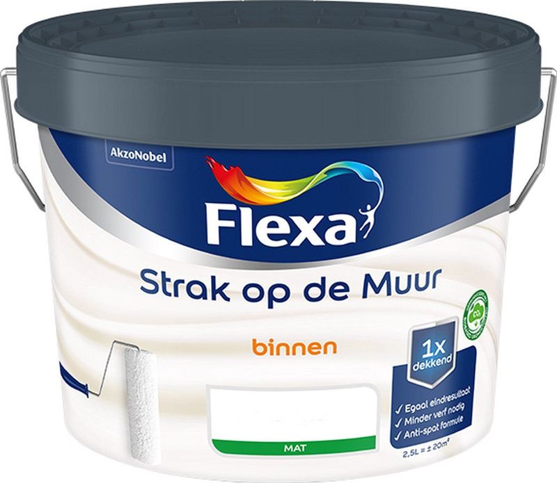 Flexa Strak op de muur Muurverf Basis W05 liter