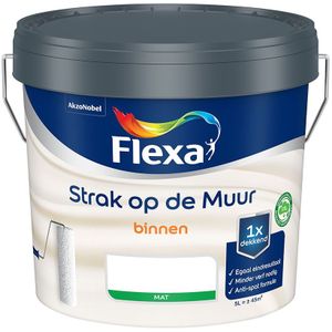 Flexa Strak op de Muur Muurverf Mat 5 liter Kleur - Muurverf - Verfwinkel is tot 50% goedkoper